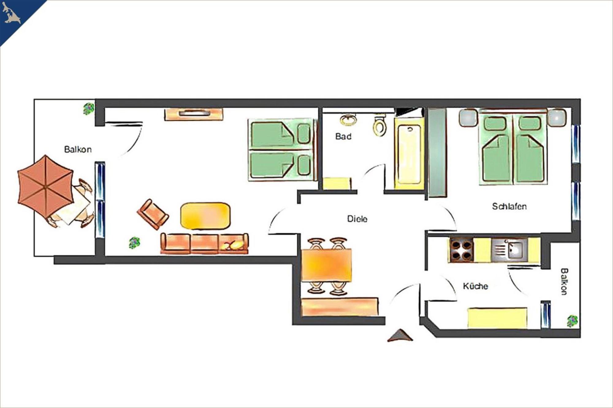 Apartment Seemoewe 塞巴特黑灵斯多夫 外观 照片